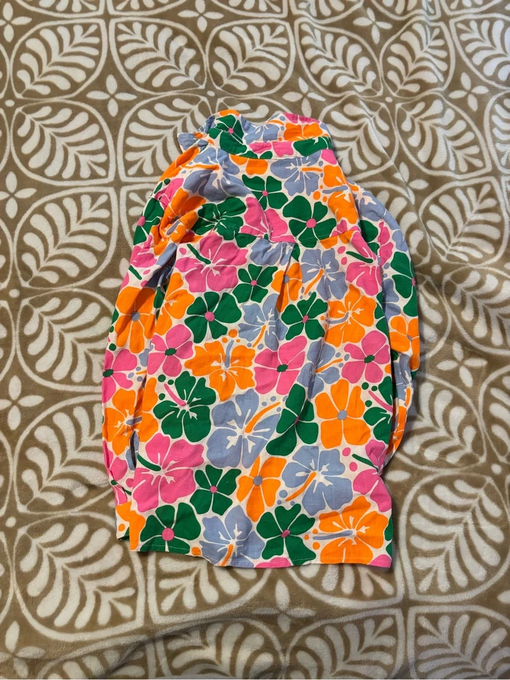 Kids Floral Swim Coverup Shirt - Bright Multi-Color
